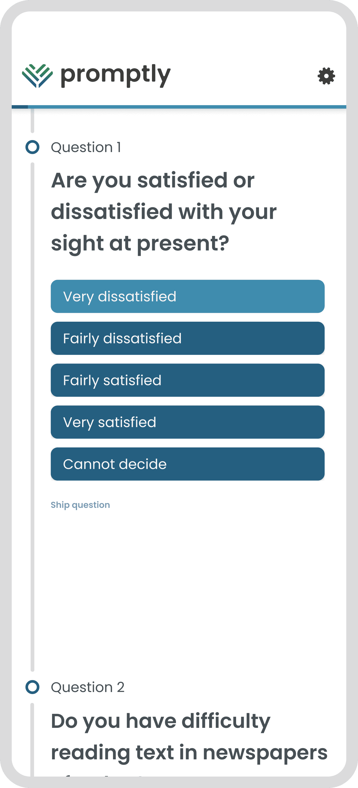 Questão questionário